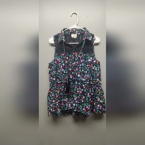 Kate Spade New York Greenhouse Lace Yoke Top Floral Print. Size: Large